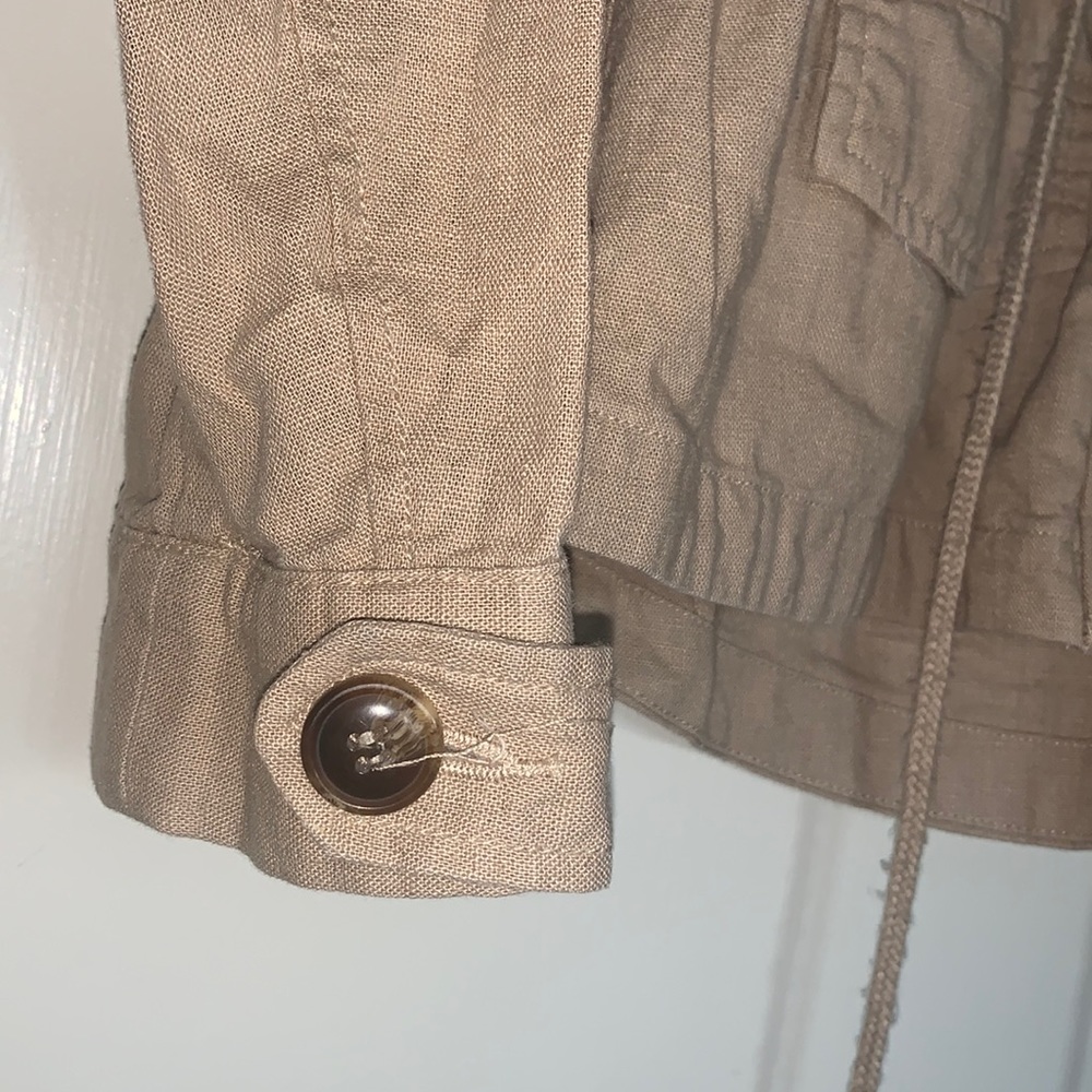 Tan Linen Jacket - Picture 2 of 9